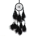 HULIANFU Mini Car Dream Catcher Beaded Natural Feathers Handcraft Chic Hanging Ornaments Mirror Room Bedroom Wall Decor