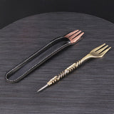 HULIANFU Shisha Fork Retro Aluminum Smoking Set Chicha Mace Twist Shape Nargile Sheesha Hookah  Accessories Tool