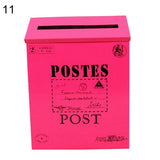 HULIANFU Retro Metal Mailboxes Wall Mounted Mail Box Mailbox Bucket Newspaper Letter Box Post Garden Decoration Garden Supplies