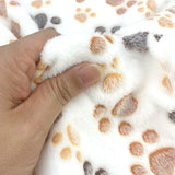 HULIANFU Pet soft warm blanket Winter Coral plush paw print blanket Cat and dog mattress Medium small dogs cats coral fleece Pet supplies