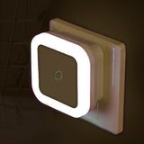 HULIANFU LED Night Light Mini Light Sensor Control 110V 220V EU US Plug Nightlight Lamp For Children Kids Living Room Bedroom Lighting