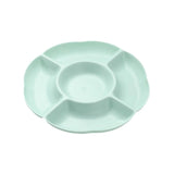HULIANFU Multi-function Plastic Fruit Plate Dessert Tray Plate Snack Dish 6 Compartments High Quality