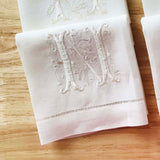 HULIANFU Letters Embroidery  Table Napkin  White Wedding Party Holiday  Decorative  Towel  Rectangular  Hand Towels