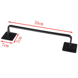 HULIANFU Self Adhesive Wall Mounted Bathroom Towel Bar Shelf Rack Holder Toilet Roll Paper Hanging Hanger S/L Size