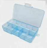 HULIANFU New 10 Slots Cells Colorful Portable Jewelry Tool Storage Box Container Ring Electronic Parts Screw Beads Organizer Plastic Case