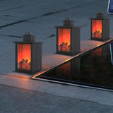 HULIANFU LED Flame Lantern Lamps Simulated Fireplace Flame Effect Light AA Battery Courtyard Room Decor