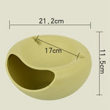 HULIANFU Multifunctional Plastic Double Layer Dry Fruit Containers Snacks Seeds Holder Desktops Plate Dish Organizer Storage Box Garbage