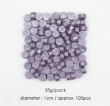 HULIANFU Sealing Wax Seal Stamp Wax Beads 100pcs for lovers craft happy new year gift Wedding invitation envelop gold stamper colorful