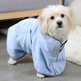HULIANFU Wearable Dog Bathrobe Towels Super Absorbent Dog Bath Towel Coral Fleece Drying Robes Moisture Absorbing For Dog And Cat