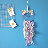 HULIANFU Unicorn Dream Catcher Boho Kawaii Room Decor Christmas Decoration Home Decor Wall Hanging  For Girls NurBaby Bedroom Gift