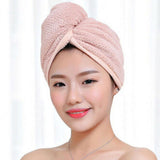 HULIANFU Magic Microfiber Hair Fast Drying Dryer Towel Bath Wrap Hat Quick Cap Turban Dry