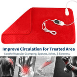 HULIANFU Large electric heating pad For Back Pain and Cramps Relief heat pad with Moist & Dry Heat Therapy Options EU/US/UK/AU Plug