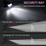 HULIANFU USB Rechargeable Bike Light MTB Bicycle Front Back Rear Taillight Cycling Safety Warning Light Waterproof Bicycle Lamp Flashligh