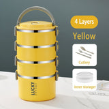 HULIANFU TUUTH Multi-layer Lunch Box for Office Worker Big Capacity Food Grade Stainless Steel Bento Box Food Container School Picnic
