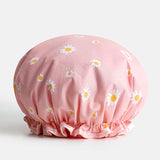 HULIANFU Women Hair Cap Hat Supplies Bathroom Double Layer Shower Waterproof Thick Cover Accessories