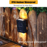 HULIANFU Smart Solar LED Outdoor Light Waterproof Garden Decor Lamps for Balcony Courtyard Street Wall Light Garden Outdoor Solar Lamp