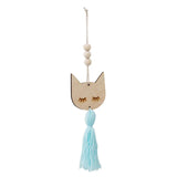 HULIANFU Nordic Style Wall Hanging Ornament For Photography Props Cute Star Shape Wooden Beads Tassel Pendant Baby Room Decoration