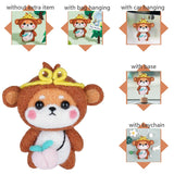 HULIANFU LMDZ Fashion Lovely Wool Felting Fabric Materials Handcraft Needle Felting Kit Doll Twelve zodiac for Needle Material Bag Pack