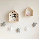 HULIANFU Nordic Style Stars Garland Children  Room Wall Decorations Nursery Star String Kids Room Tent Decor DIY Photography Props