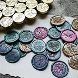 HULIANFU Wax Seal Stamp Retro Antique Sealing Wax Scrapbooking Stamps HEAD Wedding Decorative Metal Handle with love map Tree FLOWER ROSE