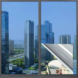 HULIANFU Privacy window film sunshade mirror reflection one-way mirror window film shading film vinyl anti-ultraviolet glass sticker