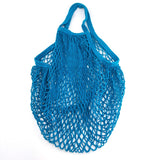 HULIANFU Portable Reusable Grocery Bags Fruit Vegetable Bag Washable Cotton Mesh String Organic Organizer Handbag Short Handle Net Tote