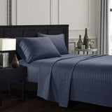 HULIANFU Simple Queen King Size Bed Sheet Sets Stripe Bedding Sets Luxury Bed Linens Bed Sheets And Pillowcase For Single Double Bed