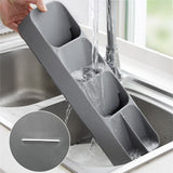 HULIANFU Knife Holder Spoons Storage Plastic Cutlery Drawer Storage Box Durable Plastic Tray Cutlery Rack For Kitchen Storage