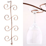 HULIANFU Useful Fashion Bar Red Wine Glass Hanger Holder Hanging Rack Shelf hold up to 6/8 wine glasses cups