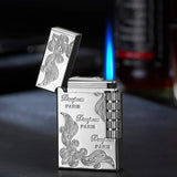 HULIANFU New  Loudly Gas Lighter Square Metal Sideslip Mini Lighters Flint Cigarette Lighters Smoking Accessories Gadgets for Men
