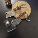 HULIANFU Mini Fold Knife Keychain Stainless Steel Portable Household Fruit Knife Tools Camping Hiking Outdoor Knife Key Pendant