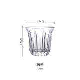HULIANFU Nordic Espresso Coffee Glass European Cappuccino Cold Latte Latte Concentrated Cup American Ice Dirty Coffee Cup for Kitchen