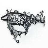 HULIANFU Male Female Phantom Gold Skull Venetian Metal Costume Masquerade Party Mask Laser Cut Halloween Prom Cosplay Wedding Ball Masks
