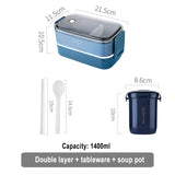 HULIANFU Japanese style Multi-layer lunch box food container storage Portable Leak-Proof bento box for kids with Soup Cup Breakfast Boxes