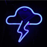 HULIANFU Night Ligh USB Powered Banana Cactus Pineapple Coconut Tree Love Popsicle Hello Rose Led Backplane Neon Lights for Bedroom Decor