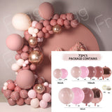 HULIANFU Macaron Pink Balloon Garland Arch Kit Wedding Birthday Party Decoration Kids Globos Rose Gold Confetti Latex Ballon Baby Shower