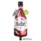 HULIANFU Large Wine Glass Wine Bottle Foil Balloon Party Supplies Round Beer shape ballon Celebrate victory birthday wedding party