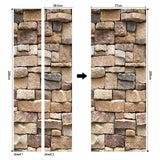 HULIANFU 2023 77x200cm Door Stickers Eco-Friendly 3D Stairway Egyptian Pharaoh Light Shadow Corridor Pattern Home Decor Bedroom Wallpaper