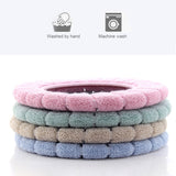 HULIANFU Wonderlife Thick Knitted Velvet Coral Bathroom Toilet Seat Cover Washable Closestool Standard Pumpkin Pattern Soft Cushion