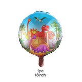 HULIANFU Large 4D Walking Dinosaur Foil Balloons Jungle Animal Boys Birthday Party Decors Jurassic  Standind Dragon Kids Toys Air Globos