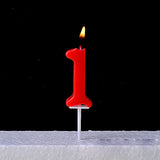 HULIANFU Number Candles Red Number 0-9 &amp; Question Mark Birthday Anniversary Smokeless Candles Cake Topper Decoration Party Supplies