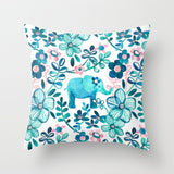 HULIANFU Super Hot Hipster Light Blue Green Mint Cushion Cases Modern Geometry Print Boho Decorative Pillowcase Sofa Couch Throw Pillows