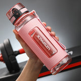 HULIANFU UZSPACE Sports Water Bottles Gym Leak-proof Drop-proof Portable Shaker Outdoor Travel Kettle Plastic Drink Water Bottle BPA Free
