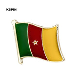 HULIANFU National Flag Metal Lapel Pin Flag Pin Badge Russia Algeria Argentina Brazil Belgium Germany France Costa Rica South Korea  Neth