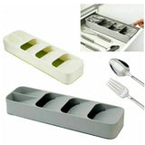 HULIANFU Knife Holder Spoons Storage Plastic Cutlery Drawer Storage Box Durable Plastic Tray Cutlery Rack For Kitchen Storage