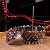 HULIANFU Retro Lotus Incense Burners Dragon Incense Holder Incense Burner Mini Sandalwood Censer Home Office Decor Decoration Craft