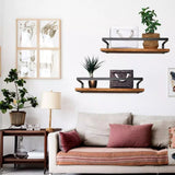 HULIANFU Wall Shelf Wood Floating Rack Wall Decoration Multifunction Storage Holder Shelf Rack Decorative For Kitchen/ Bedroom Frame