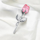 HULIANFU Valentines Day Gift Crystal Glass Rose Artificial Flower Silver Gold Rod Rose Flower for Girlfriend Wedding Gifts for Guest