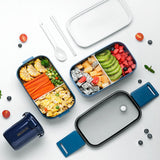 HULIANFU Japanese style Multi-layer lunch box food container storage Portable Leak-Proof bento box for kids with Soup Cup Breakfast Boxes