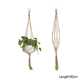 HULIANFU Macrame Handmade Plant Hanger Baskets Flower Pots Holder Balcony Hanging Decoration Knotted Lifting Rope Home Garden Supplies